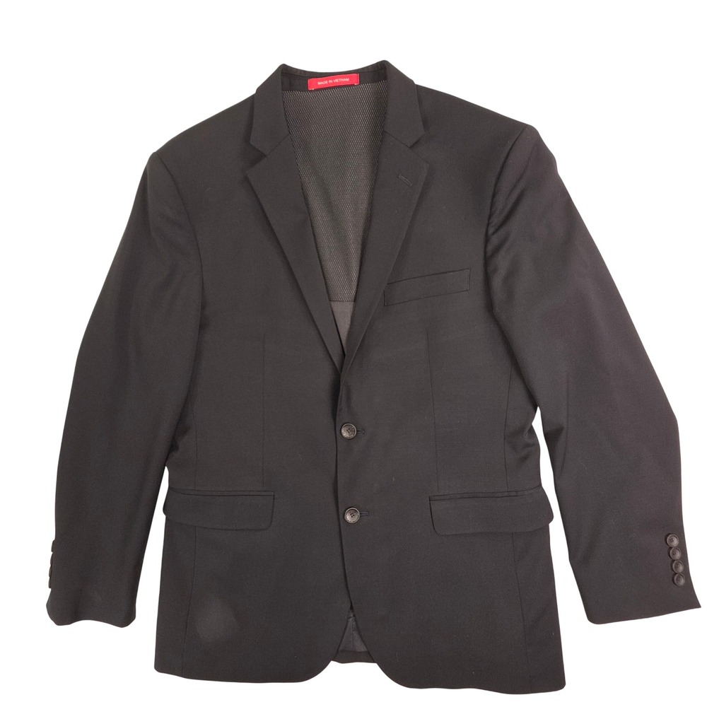 Awearness Kenneth Cole Awear-Tech‎ Black Extreme Slim Fit Wool Blazer 40 Regular